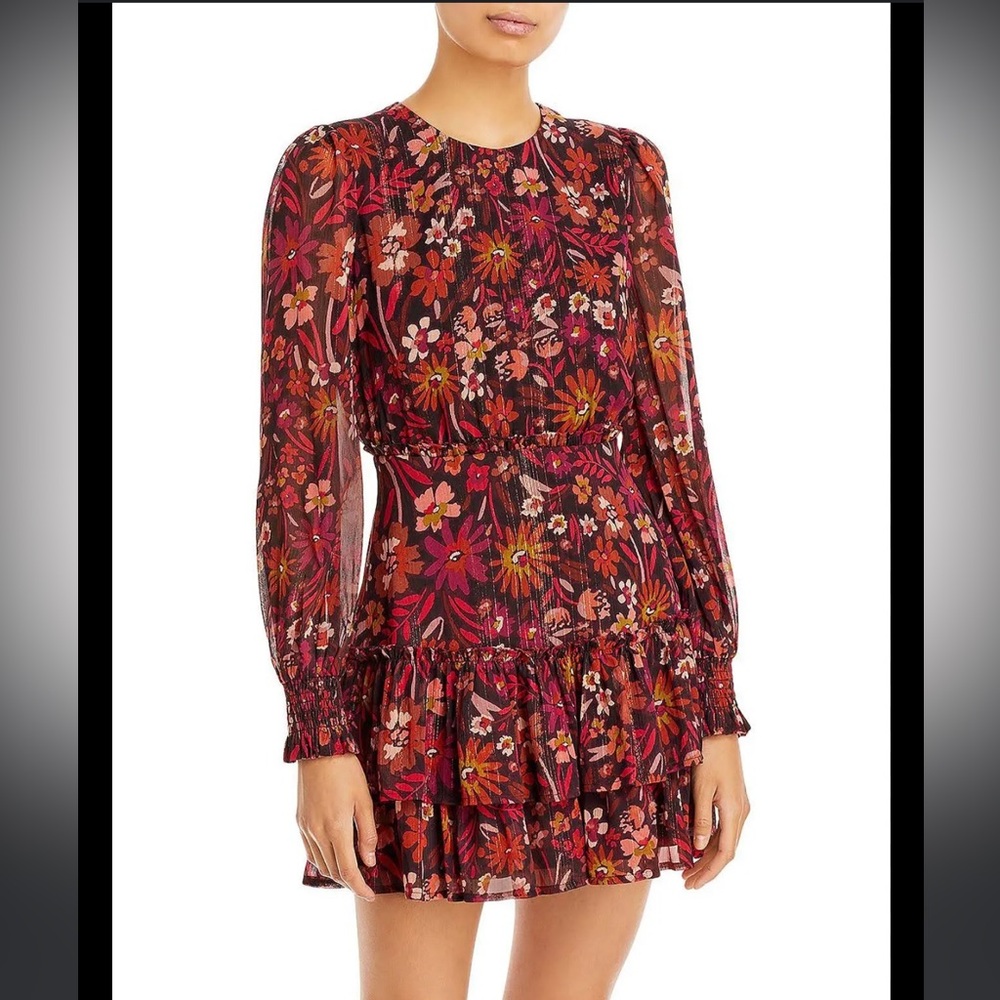 Aqua Floral Dress Size L